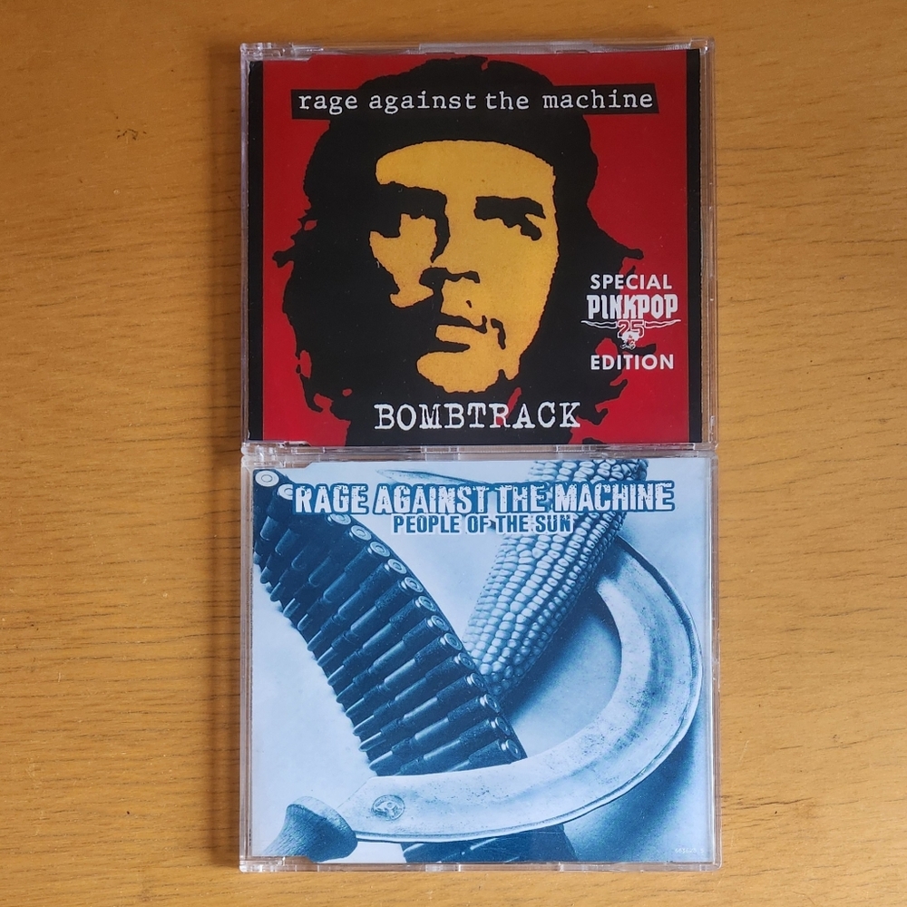 Rage Against The Machine "Bombtrack", "People Of The Sun" - CD Singles (Lot of 2